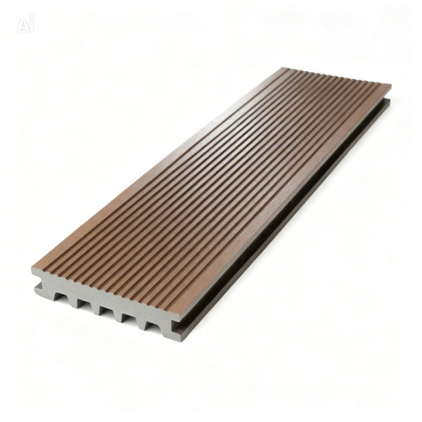 Террасная доска Экодекинг Базик полнотелая 140х20х3000 Шоколад