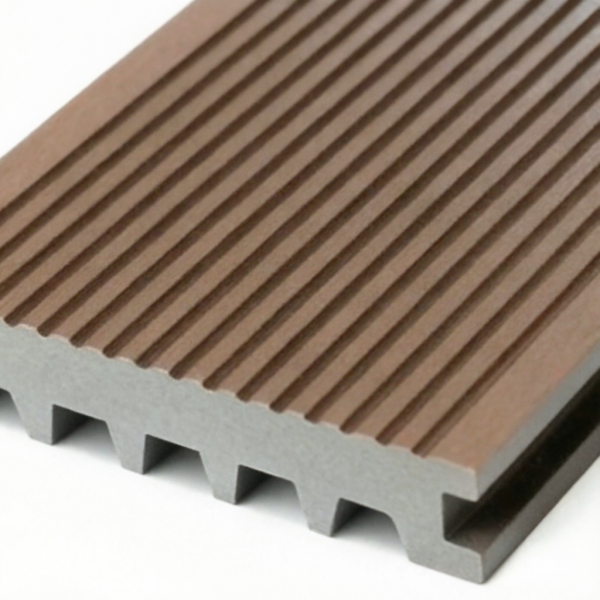 Террасная доска Экодекинг Базик полнотелая 140х20х3000 Шоколад